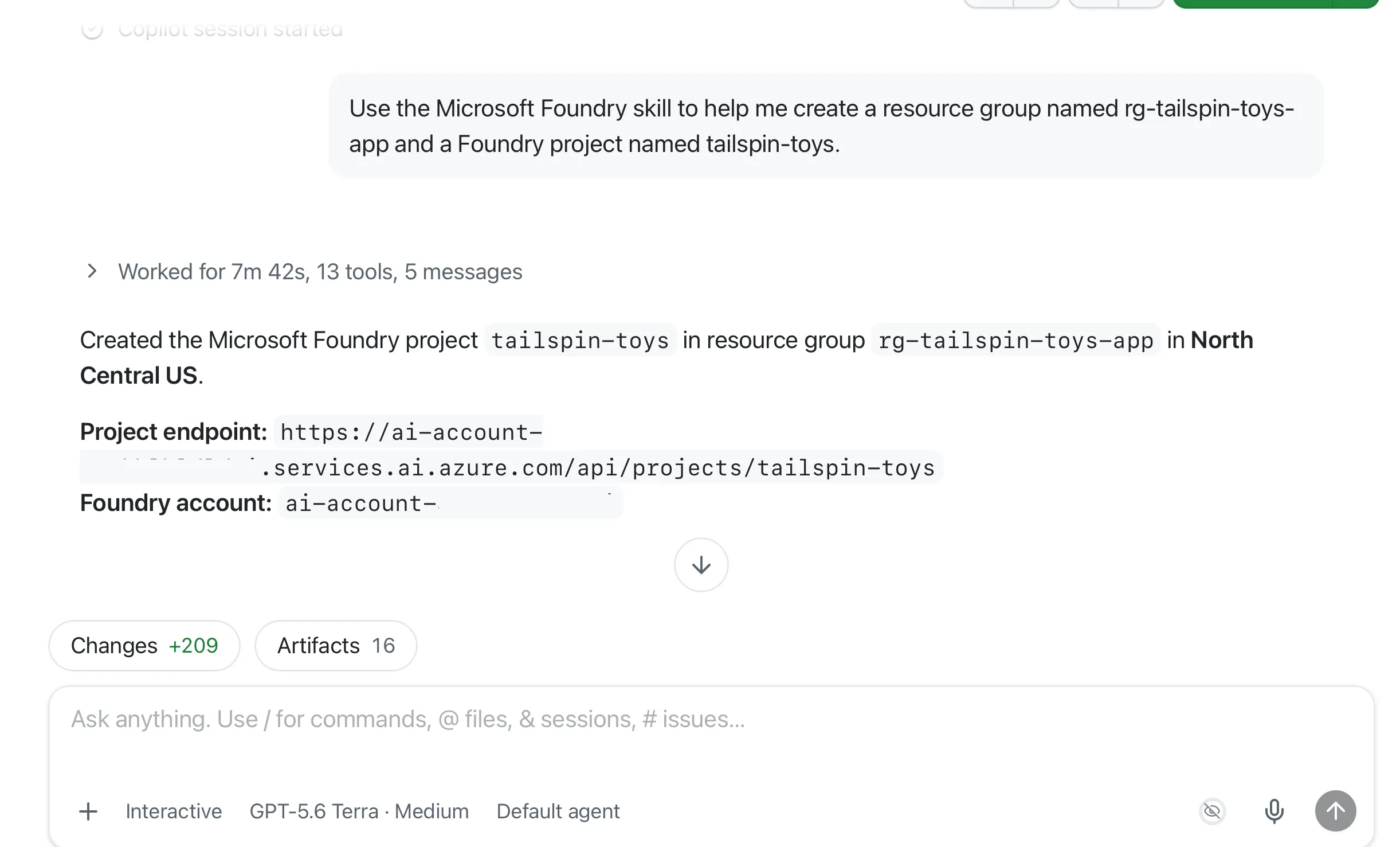 Create Foundry project
