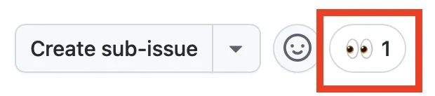 Copilot uses the eyes emoji to indicate it's working on the issue